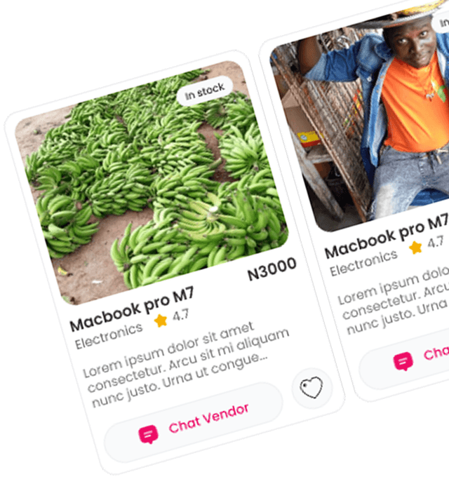 Product listing mockup